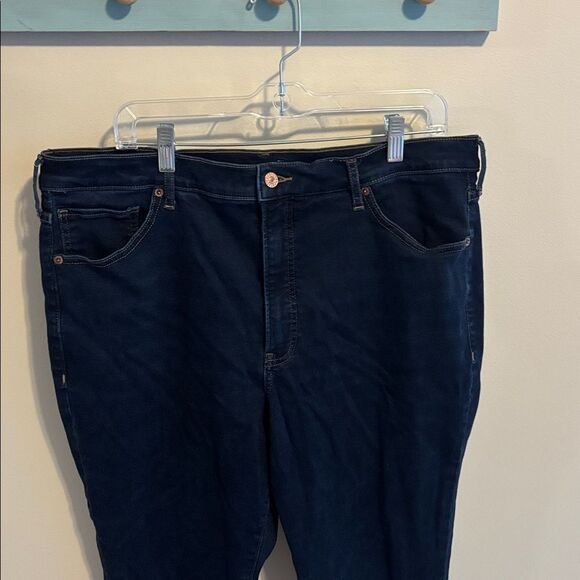 Express dark blue high rise skinny jeans size 18 - Picture 2 of 6